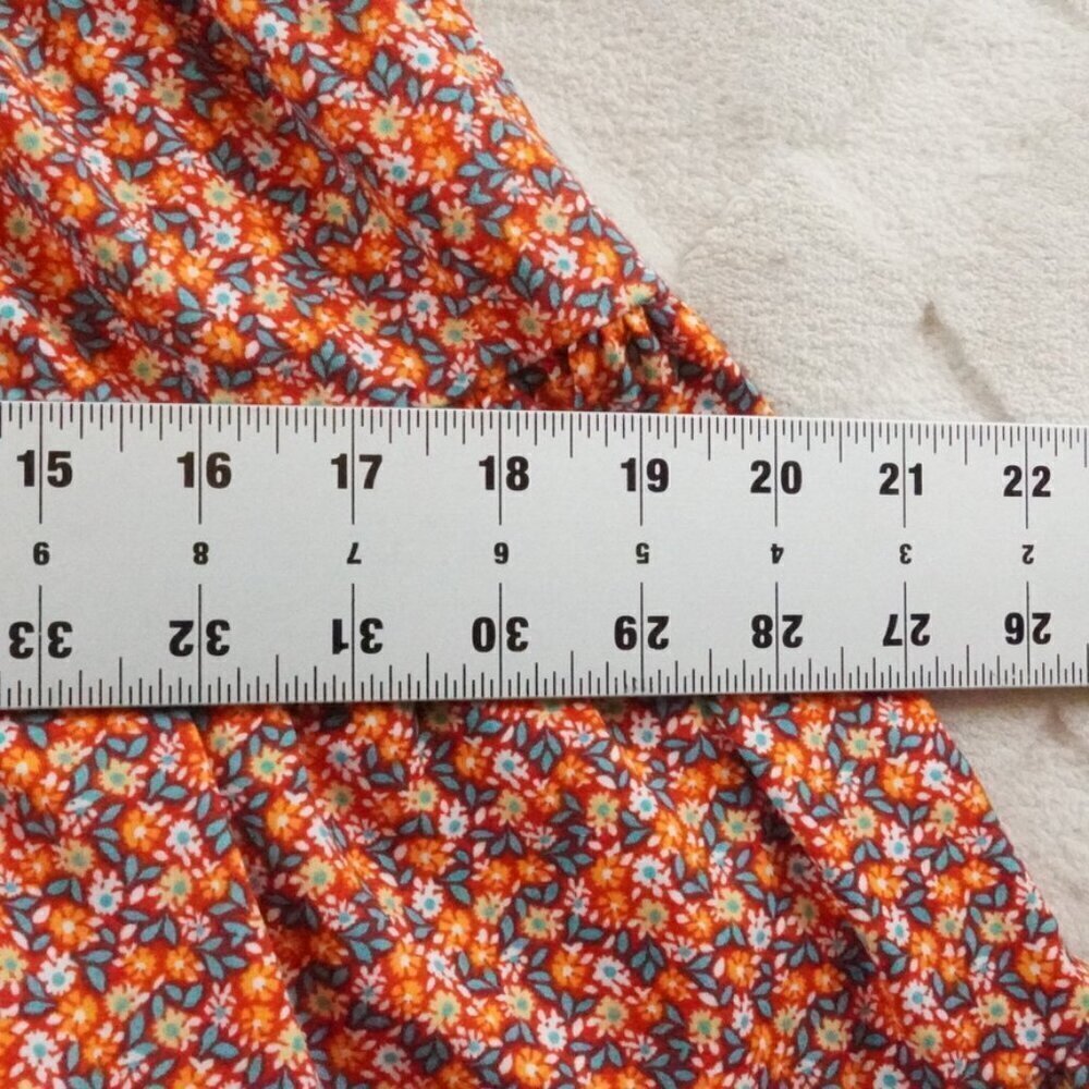 Urban Outfitters Tiered Mini Dress Womens Small Floral Print Dolman Sleeve - Picture 7 of 11